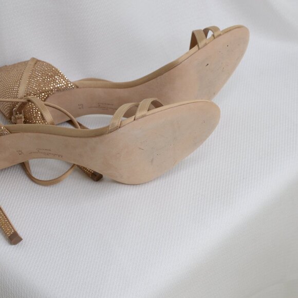 NWOB Salvatore Ferragamo Ines X5 Crystal Embelished Ankle Strap Heels Sz 9.5 - Picture 8 of 10